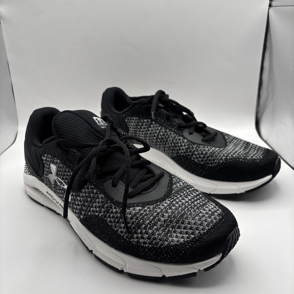 Under Armour Charged Escape 4 Mens Size 13 - Black White Lace Up Running Shoes